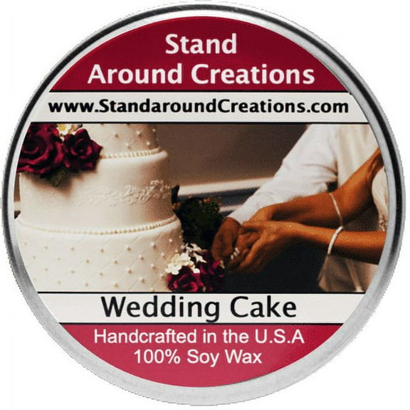 WEDDING CAKE TUREEN 3-OZ. ALL NATURAL SOY CANDLE