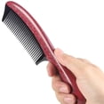 thumbnail image 4 of Onedor Handmade 100% Natural Wood Anti-Static Wood With Buffalo Horn Scent Natural Hair Detangler Wooden Comb (Violet Wood Buffalo Horn Fine Tooth with Thickening Handle), 4 of 5
