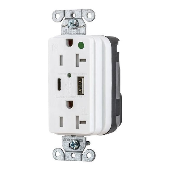 Hubbell USB Receptacles SNAP8300UACW SNAP8300UACW