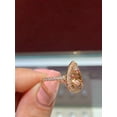 thumbnail image 3 of HeartsAndYou 1.5ct Natural Peach Morganite Gatsby Halo Engagement Ring 14k SOLID Rose Gold, 3 of 8