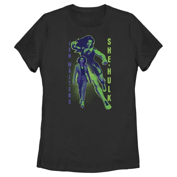 Women's She-Hulk: Attorney at Law Brains and Muscles Graphic Tee Black Small
