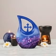thumbnail image 7 of MUKTIVE Butterflies Tear Urns for Human Ashes Adult Male (1 Large 10 ", 4 Keepsake 3 "), Blue Urns for Human Ashes Adult Female, Purple Flowers Ash Urn for Daughter, Combo Sets Urn for Cremains,, 7 of 7