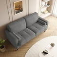 thumbnail image 4 of UIXE 62'' Loveseat Sofa for Living Room Indoor 2-seater Sofa Small Couch for Bedroom Office, Light Grey, 4 of 5