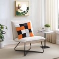 thumbnail image 3 of Orange Black Patchwork Outdoor Pillow Covers Pack of 2 Abstract Geometric Art Waterproof Throw Pillow Covers Decorative Cushion Cases for Patio Garden Tent Balcony Couch 24x24 inch, 3 of 8