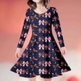 thumbnail image 2 of Gunia Valentine's Dress For Girls Bow Printed Long Sleeved Party Dresses 4-5 Years, 2 of 5
