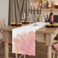 thumbnail image 2 of Pink Gold Short Table Runner 60 Inches Long,Boho Modern Abstract Minimalist Flower Cotton Linen Table Runners Dresser Scarves,Tabletop Scarf Furniture Cover for Home Dinner Party Decor 13"x60", 2 of 8