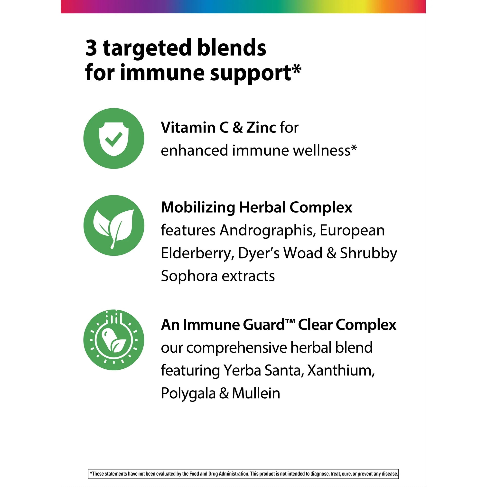 Counter Attack Immune Support Tablets | with Vitamin C and Zinc | 90 Count | by Rainbow Light