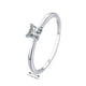 thumbnail image 4 of Corte princesa Moissanite Anillos para Mujeres Plata Solitario Anillo 1 Chapado D Color VVS1 Lab Creado Anillo 4 Prong Moissanite Anillo Tamaño 7, 4 of 6