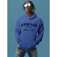 thumbnail image 2 of Chicago Gothic Font Hoodie Men -Image by Shutterstock, Male 3X-Large, 2 of 4