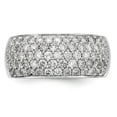 thumbnail image 4 of 14K White Gold Ring Band Wedding Diamond Round , Size 9, 4 of 7