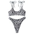 thumbnail image 1 of Hinvhai Plus size Swimsuits clearance Women Diamond Decoration Bikini Set Push Up Swimsuit Beachwear Padded Swimwear Black S(S), 1 of 9