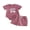 Purple, variant on BemeyourBBs Newborn Baby Girls Little Sister Outfits Waffle Knit Little Sis Letters Letters Embroidery Short Sleeve Romper with Pockets Shorts Set 2Pcs Infant Baby Girl Summer Clothes