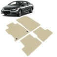 thumbnail image 4 of Ikon Motorsports Floor Mat Compatible With 2012-2013 Honda Civic 2-Door Coupe Factory Fitment Beige Nylon Front & Rear Car Floor Mats Liner Carpets Replacement 4PCS, 4 of 8