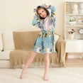 thumbnail image 3 of FORMRS Niños Bathrobe Unisex Hooded Robe Soft Plush Pajamas Sleepwear, Size 7-9T, Boho Style Sun, 3 of 7