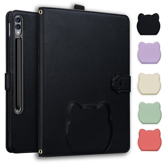 Allytechgroup Flip Wallet Case for Galaxy Tab S11 2025 11 Inch, Slim Lightweight Shell PU Leather Shockproof Protective Cover with Credit Card Slot forSamsung Tab S11 5G SM-X736B/ SM-X730, Black