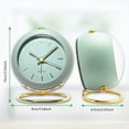 thumbnail image 2 of Vintage Analog Alarm Clock, Timeless Metal Desk Clock With Soft Nightlight For Bedroom And Living Room Decoration, 2 of 6