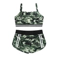 thumbnail image 4 of DPOIS Kids Girls Camouflage Outfits 2 Pieces Dance Sports Crop Top and Shorts Set Camouflage 10, 4 of 7