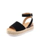 thumbnail image 1 of Sandalias Plataforma con Cuña DREAM PAIRS Negras Talla 8.5W, 1 of 7