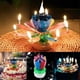 thumbnail image 2 of Rotating Lotus Flower Candle with Music, Floral Birthday Cake Decoration, Magic Musical Birthday Candle, 2 of 5