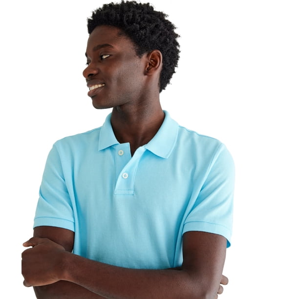 Remera Polo AEROPOSTALE Aero Uniform Manga Corta Azul Claro Talle S