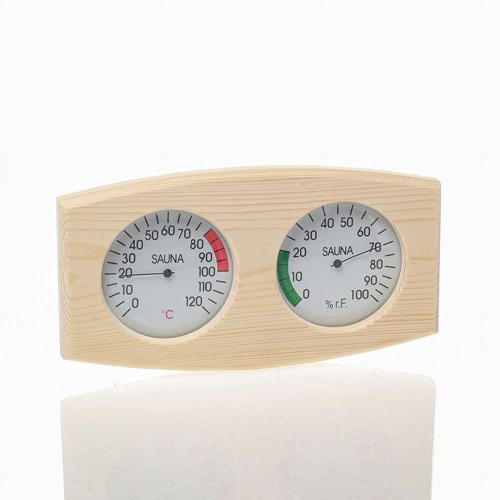 Sauna Thermometer&Hygrometer 2 in 1 Wood Hygrothermograph Sauna Room Accessories