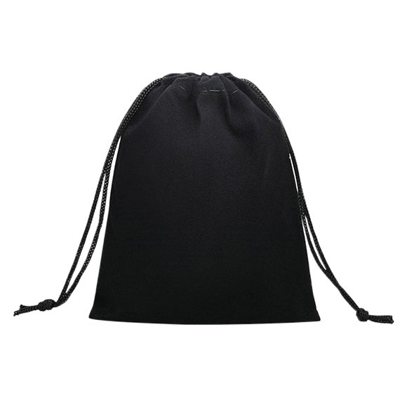 Bolsa de franela con cordón para guardar secador de pelo eléctrico, multifunción, con cordón para guardar pelusas (negra)