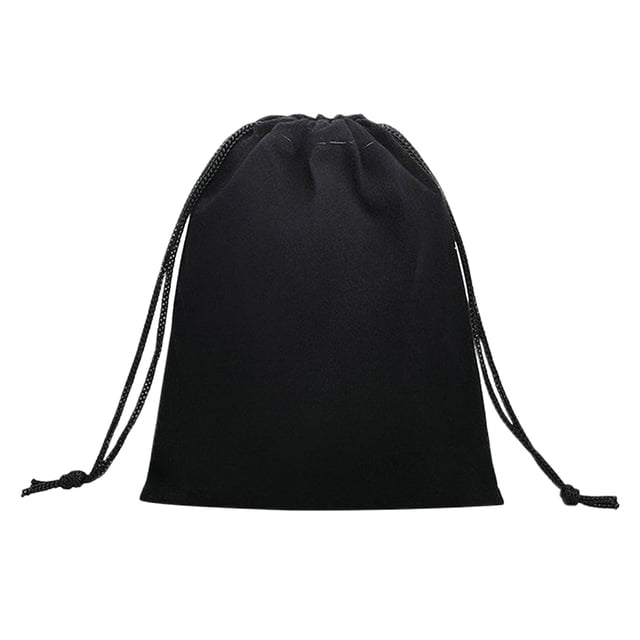 Bolsa de franela con cordón para guardar secador de pelo eléctrico, multifunción, con cordón para guardar pelusas (negra)