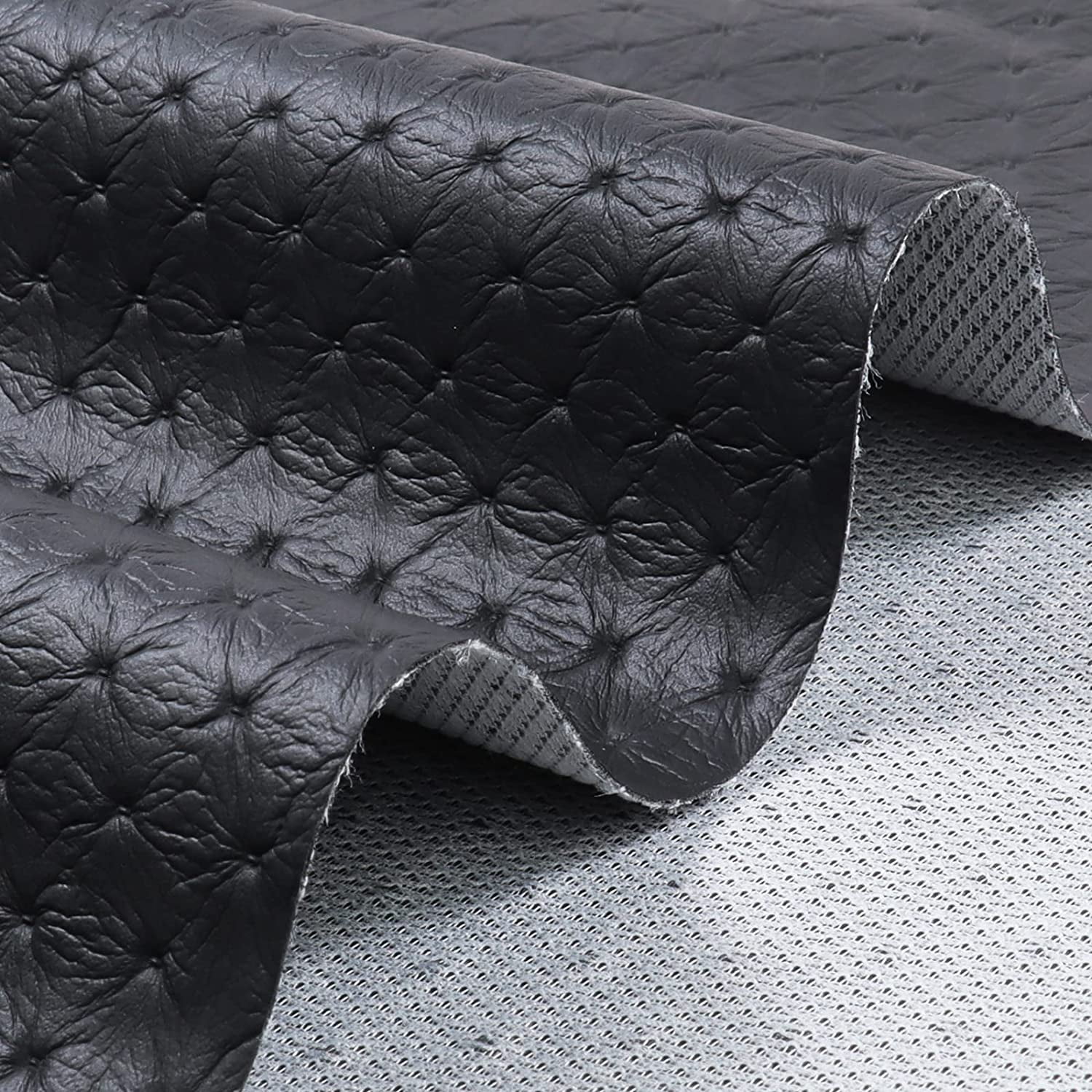 46x135cm Matte Diamond Embossed Faux Leather Fabric Soft Backing Leatherette  Sheets for Upholstery Sofa Mat Handbag Car Seat