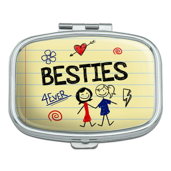 Besties Best Friends Rectangle Pill Case Trinket Gift Box