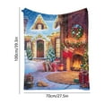 thumbnail image 3 of Soft Flannel Christmas Throw Blanket - Plush Warm Blanket for Sofa/Bed, Festive Christmas Decor, Comfortable for Winter Use, Easy to Wash & Maintain, 27.5*39.3in,, 3 of 7