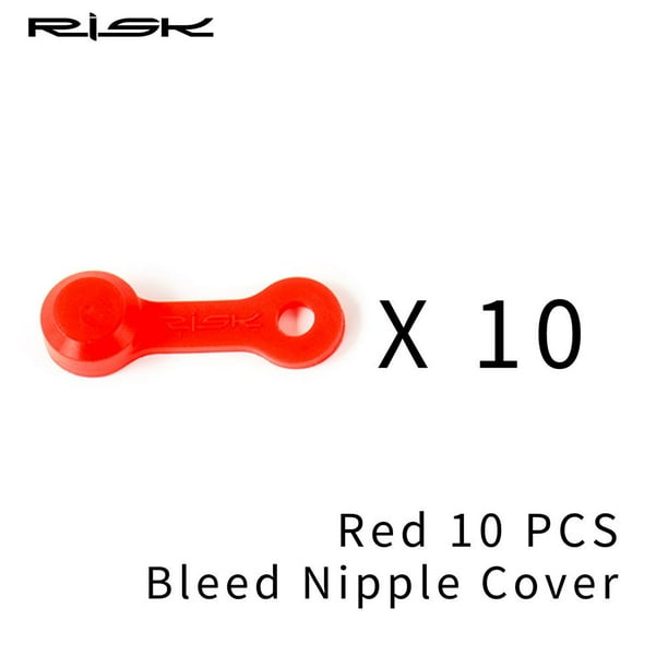 50pcs RISK Bicicleta Bleed Nipple Tapón de rosca Freno de disco de aceite Cubierta de polvo (Rojo)