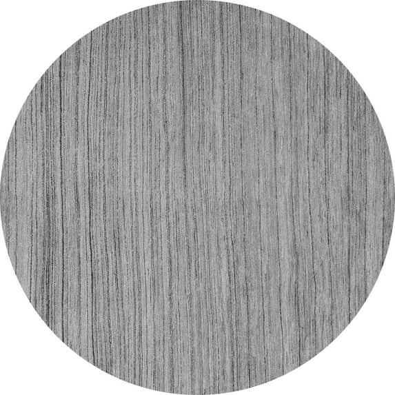 Ahgly Company Indoor Round Abstract Gray Modern Area Rugs, 8' Round