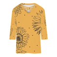 thumbnail image 3 of yunLCZ Womens Long Sleeve Shirts Shirts For Women 2025 Summer 3/4 Sleeve Tunic Tops Casual Tshirt Crewneck Pullover Blouse Day Tees Womens Long Sleeve Shirts, 3 of 4