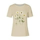 thumbnail image 4 of Tops de Ajuste Suelto para las Mujeres Sudadera Casual Impresa Manga Corta Cuello Redondo Superior, Poliéster, 4 of 4