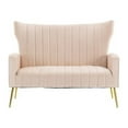 thumbnail image 6 of 53"Velvet Loveseat Sofa with Golden Metal Legs, Upholstered Sofa Couch 2 Seat Sofa with Thick Seat & Wingback,Loveseat for Small Spaces,Living Room,Bedroom, 6 of 7