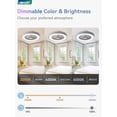 thumbnail image 3 of Ventilador de techo LEDIARY, control remoto con luz RGB sin aspas de 20 pulgadas, 3 of 7