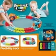 thumbnail image 3 of LOUQIBINE Kids Race Track Set with Anti Gravity 360 Electric Climbing Car, LED Light Up Car and Flexible Changeable Multicolor Tracks for Children, 3 of 7