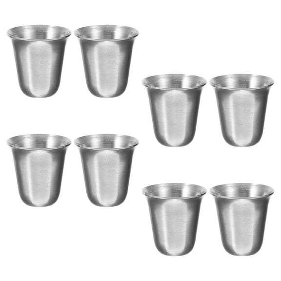 Raindrops 8Pcs Communion Cup Small Stainless Steel Cups Elegant for Home Bars and Formal Events