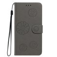 thumbnail image 2 of PU Leather Wallet Case for iPhone 17e 6.1", Daisy Embossed Flip Folio Cover with Card Slots, Magnetic Closure Phone Case,Grey,For iPhone 17e, 2 of 6
