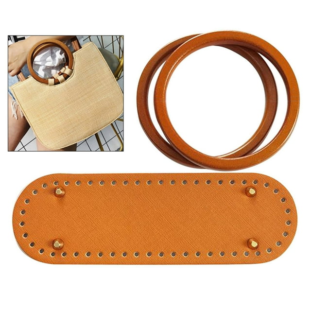 Bolsa de Ganchillo de Cuero, Conjunto de Manijas de Totalizador, Bolsa Hugo bolsos de fondo para crochet