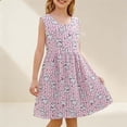 thumbnail image 2 of Afuyipoi Girls Sleeveless Dress Size 1-11Y Puppy Printed Summer Cotton Loose A-Line Sundress for Kids Beach Vacation Multicolor Size 2T, 2 of 6