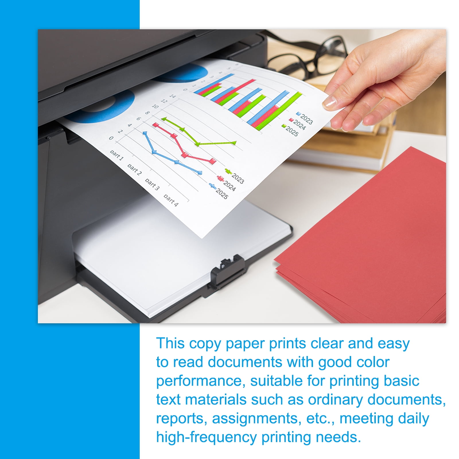 Uxcell 100 Sheets Colored Copy Paper 8.3 Inch Bright Yellow for Office Printing