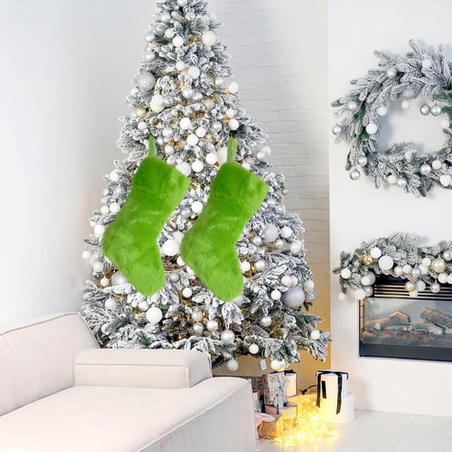 Christmas Stockings 20 Inches Christmas Stockings Faux Christmas Decorative Socks Gift Bags Christmas Decorations