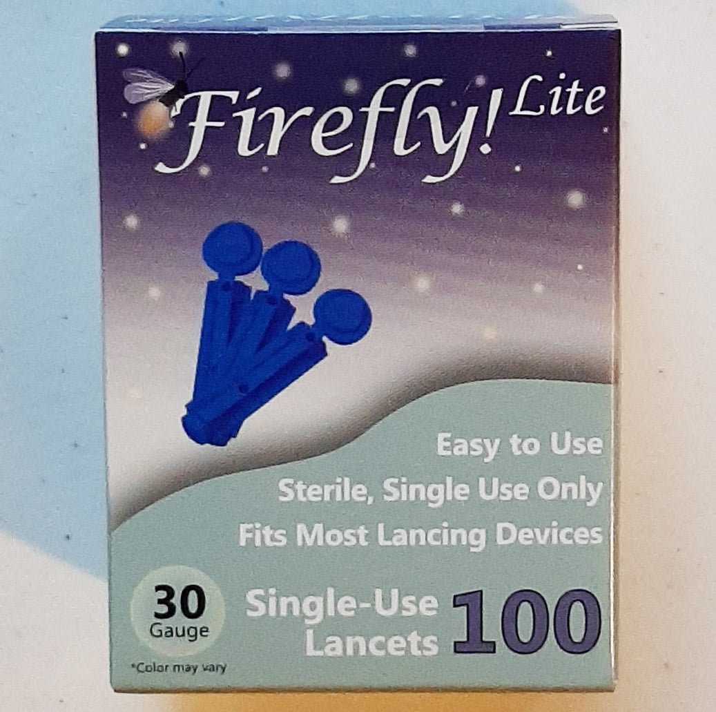 FireFly! Lite Lancets 100ct Single Use 30G Lancets Works with most