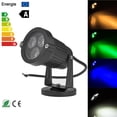 thumbnail image 4 of Led Césped Jardín Luz De Inundación Patio Patio Camino Proyector Lámpara Con Base Impermeable Verde Ac 85-265V 3 * 3W Advancent HA024564-00, 4 of 7