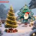 thumbnail image 4 of Metal Hanging Christmas Tree Wind Decorations - Unique Concentric Pattern Design for Festive Yard & Garden Spinners, 4 of 7