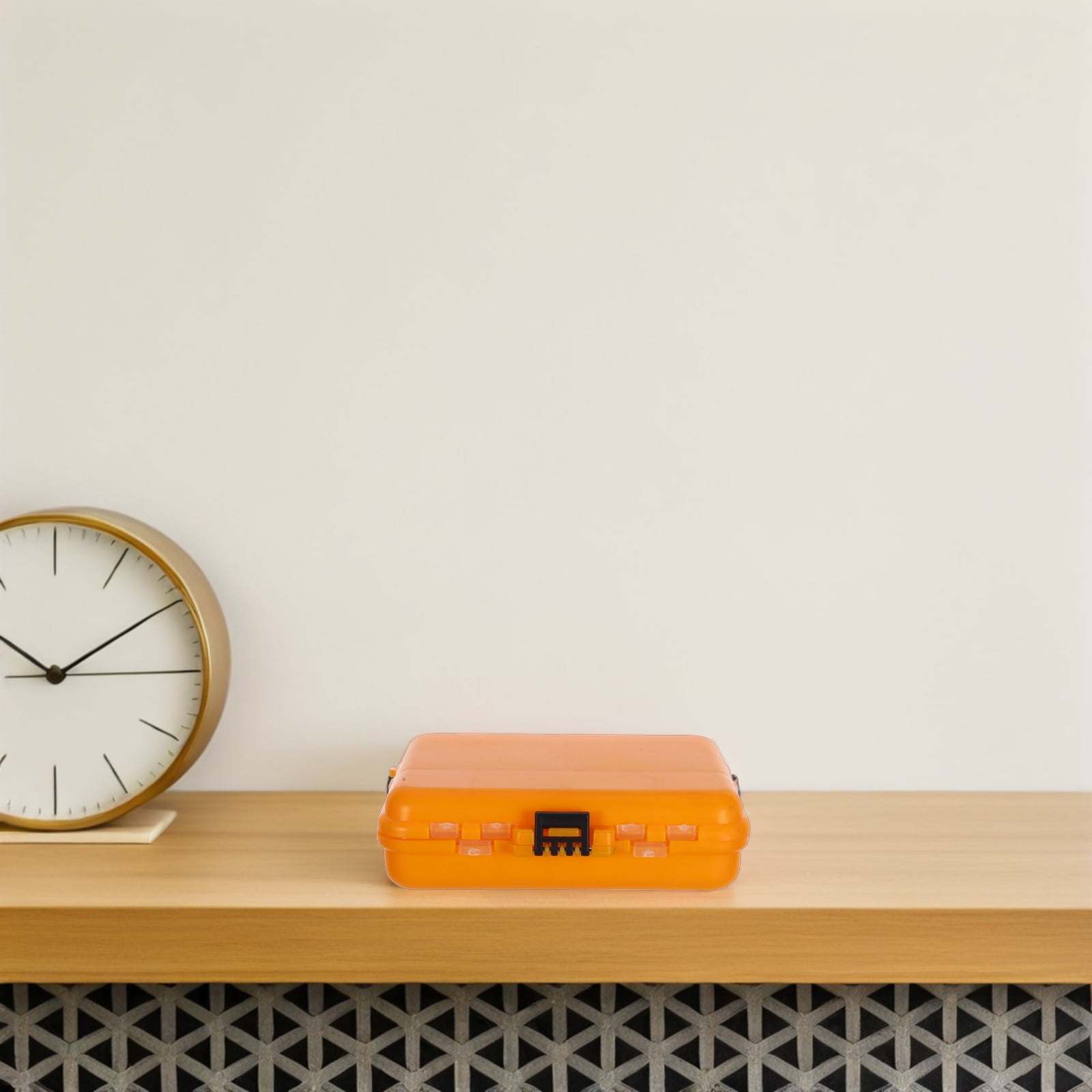 LOLIPPYY Orange Lightweight Fishing Storage Box Plastic Outdoor Tackle Organizer