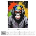 thumbnail image 4 of Fenyluxe Monkey Music Ideal Comfy Throw Blanket Excellent Hand Feel All Seasons Gifts 50x60in, 4 of 6