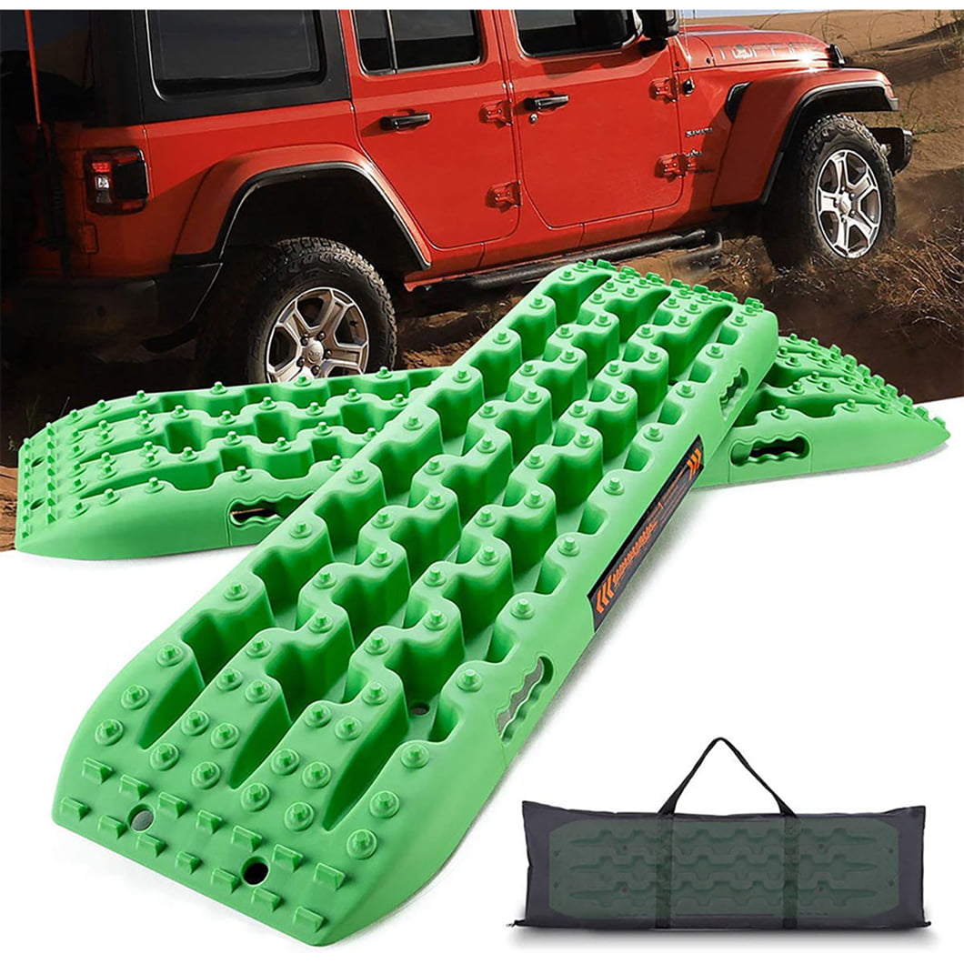 Mud,4X4 Recovery Traction Mats for Tire Traction Track Tool PLIOSAUR Recovery Traction Tracks Boards for Off-Road Truck Cars Sand Snow 