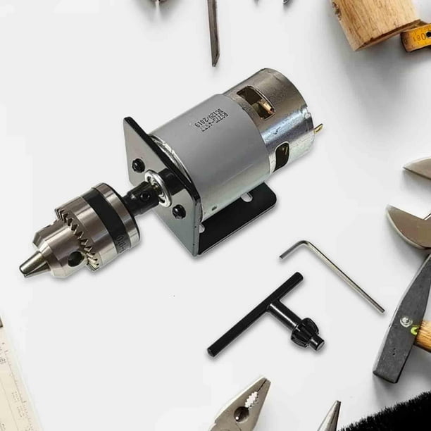 AMLESO Motor with Miniature Hand Drill Chuck Accessories 12V Lathe